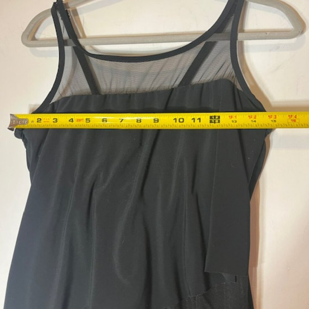 Miraclesuit Underwire Tankini Top Only Mirage Black Mesh Adjustable Strap 10DD - Picture 8 of 9